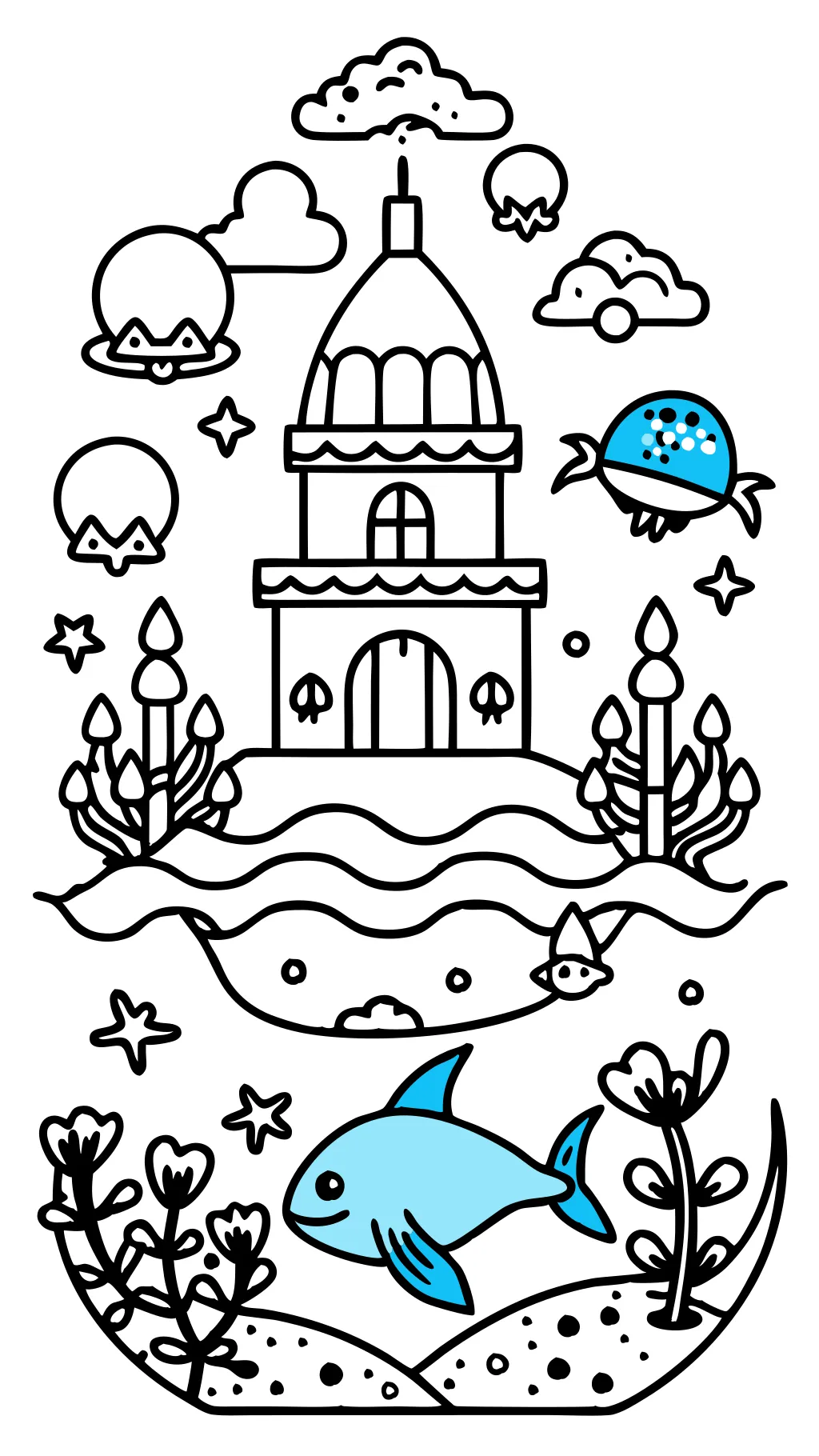 color blue coloring pages